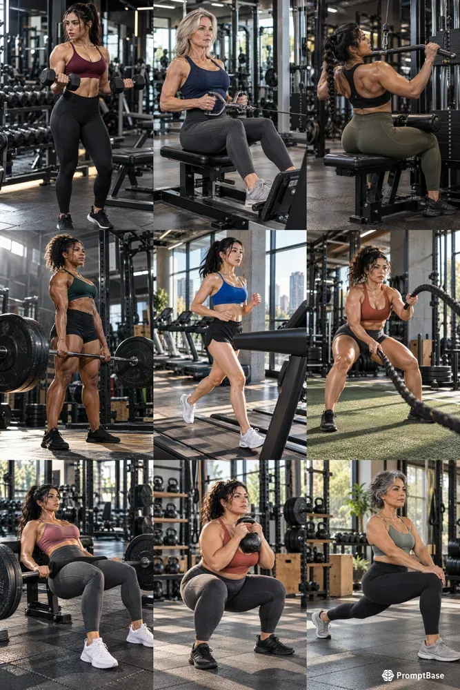 Realistic Female Fitness Photos