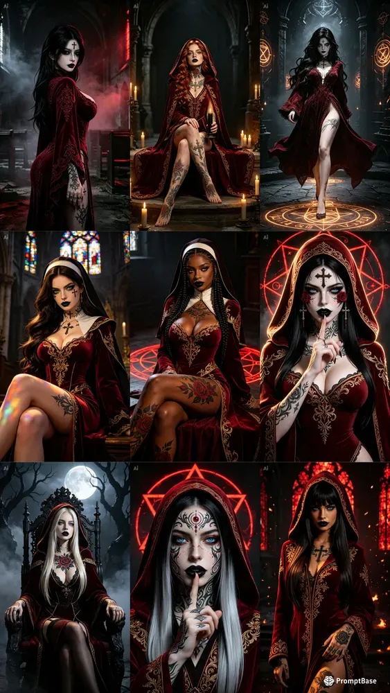 Dark Gothic Nun Portraits