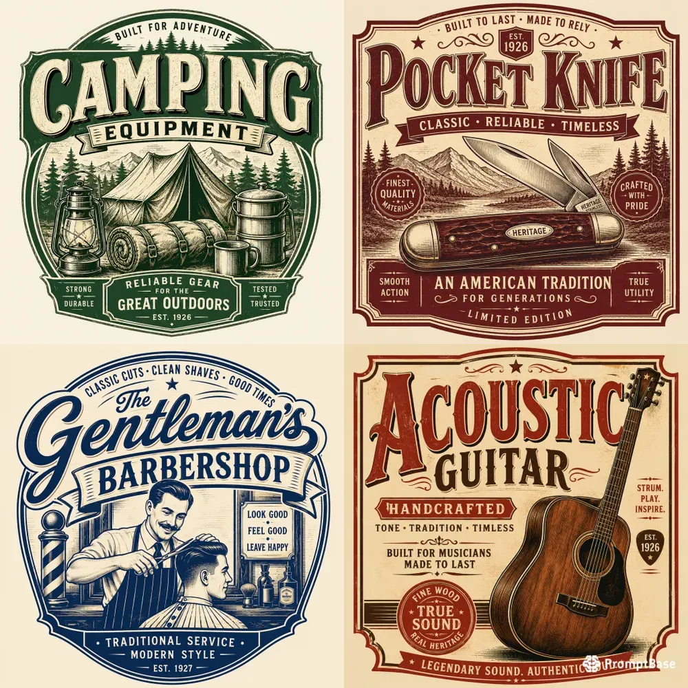 Vintage Americana Design Languages