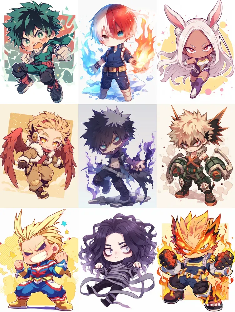 Kawaii Chibi My Hero Academia Characters