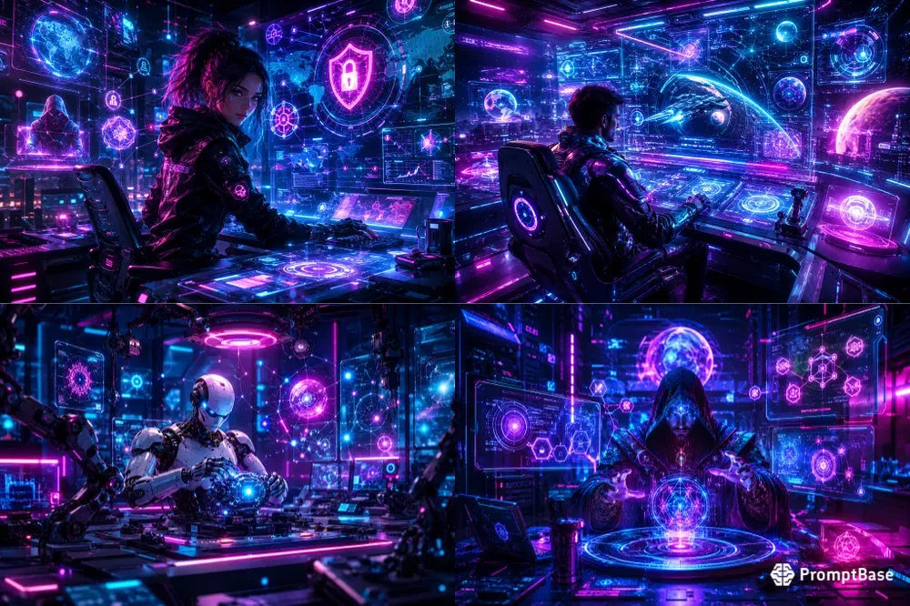 Neon Cyber Workspace Collections