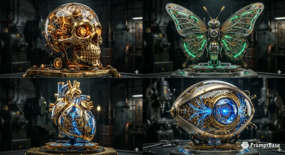 Luxury Mechanical Anatomy Golden Clockworks