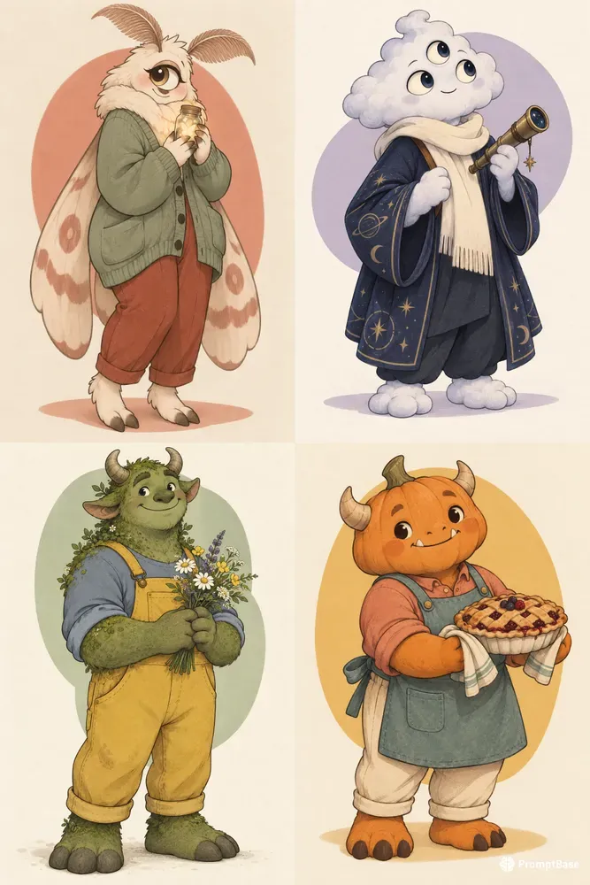 Soft Monster Comic Portraits