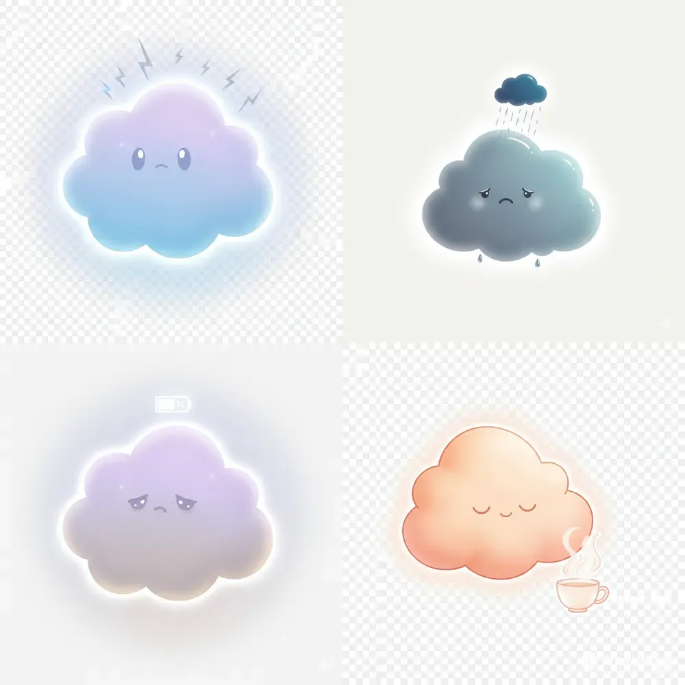 Emotion Cloud Mood Stickers