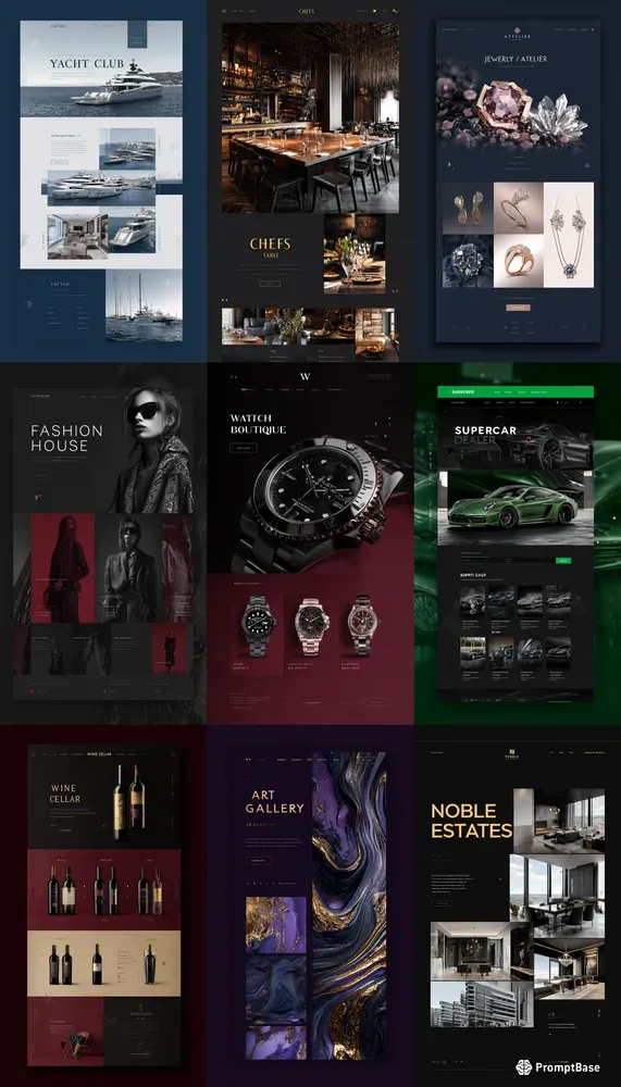Premium Luxury Homepages UIux