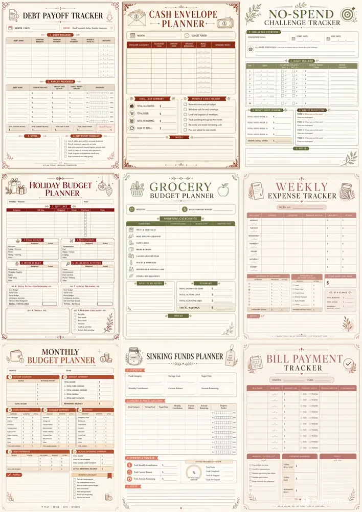 Etsy Budget Planner Kits