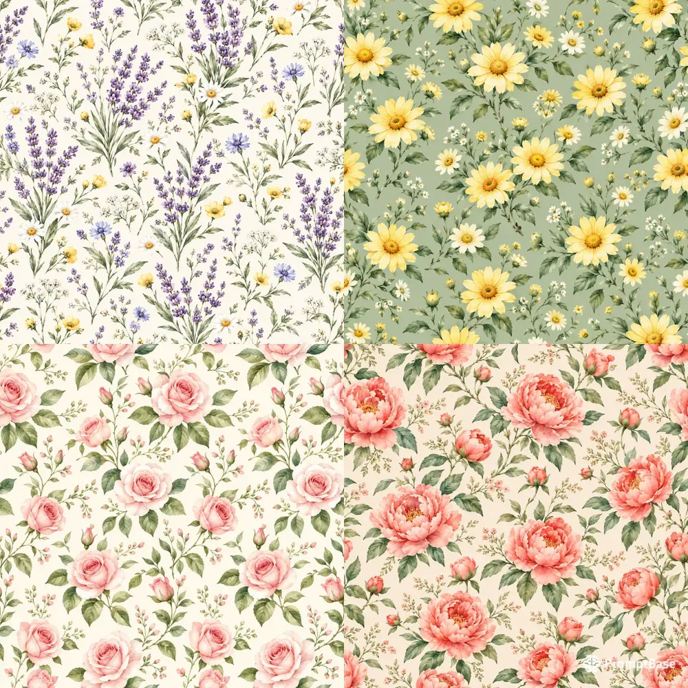 Premium Watercolor Floral Patterns