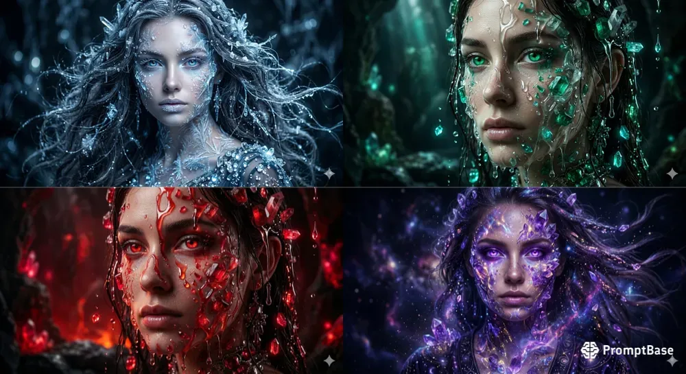 Emerald Liquid Portraits