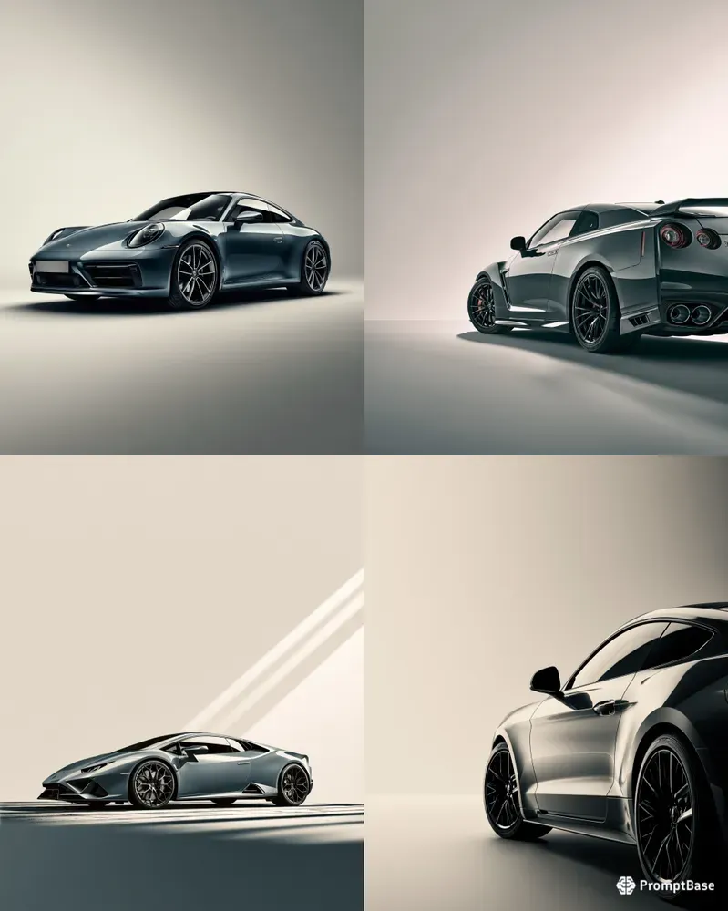 Minimalist Luxury Car Portraits