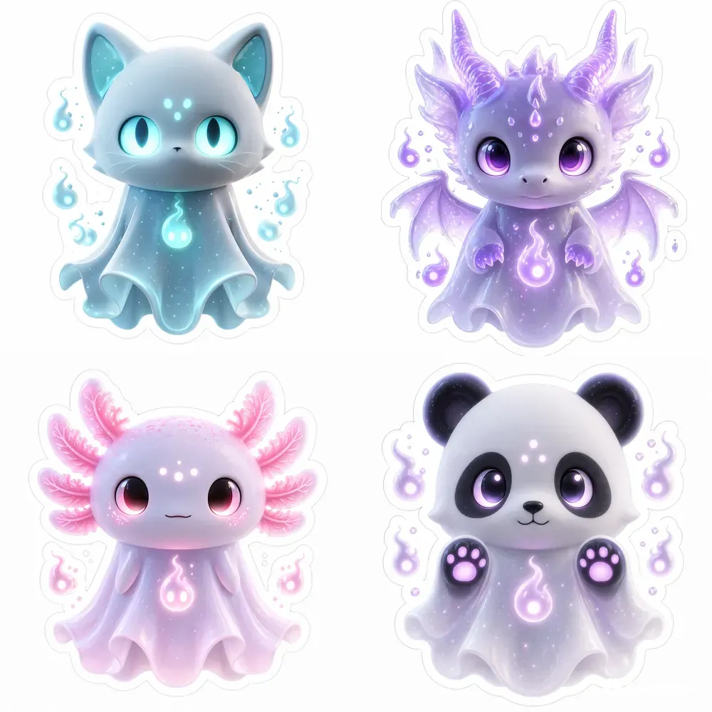 3D Ghost Animal Icon Twitch Emotes