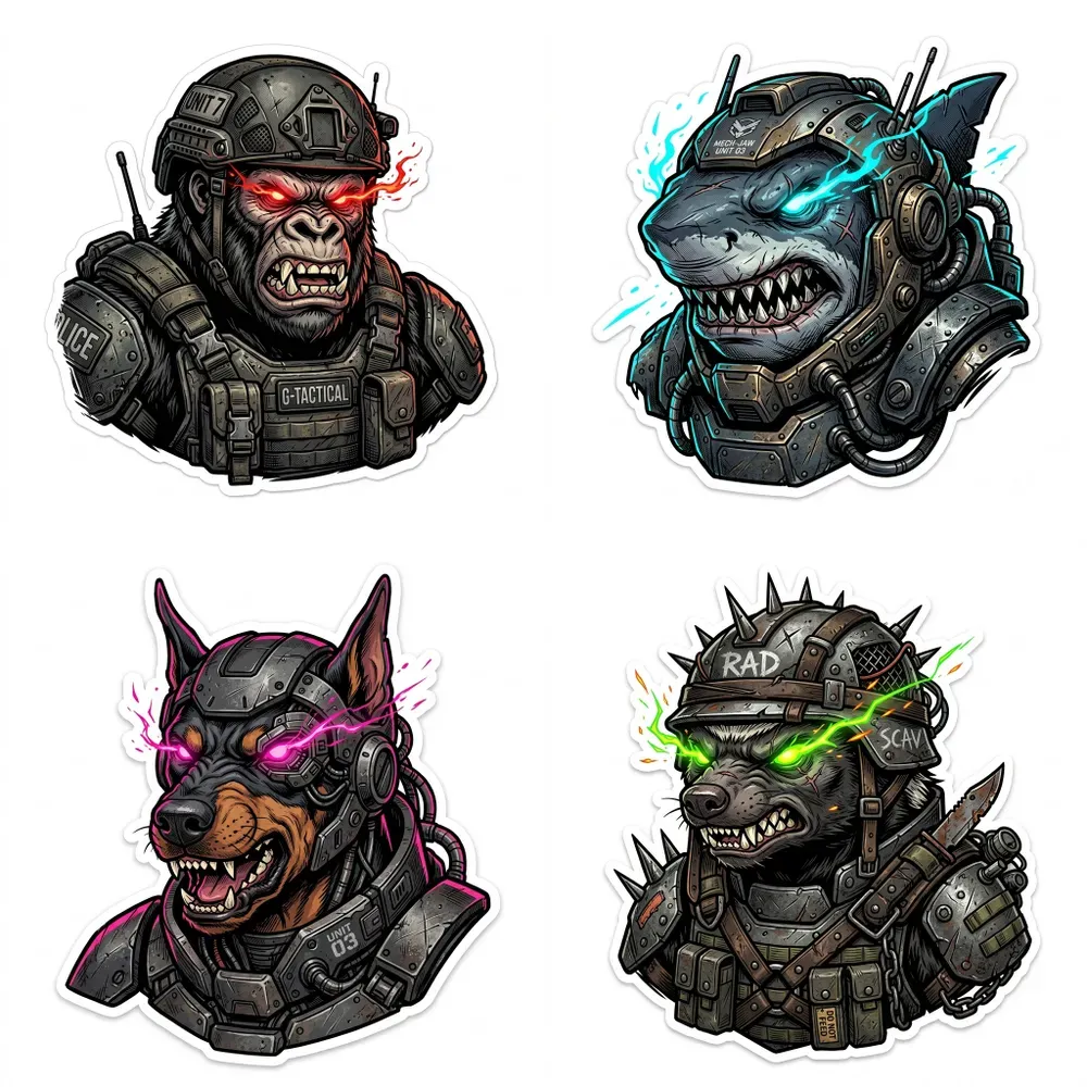 Grumpy Tactical Animal Stickers