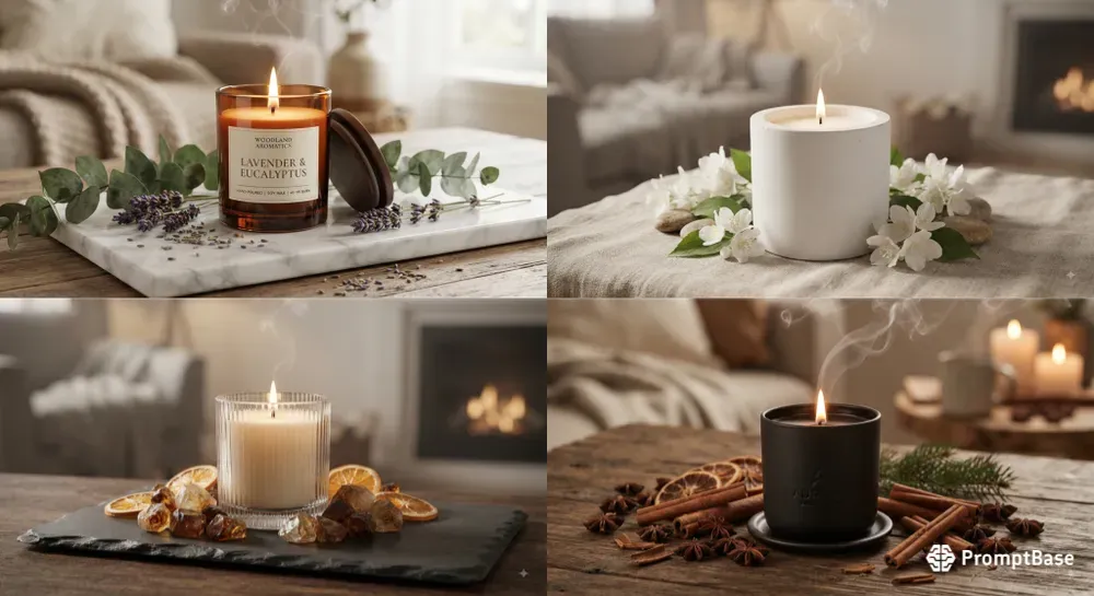 Luxury Candle Aromatherapy Photography
