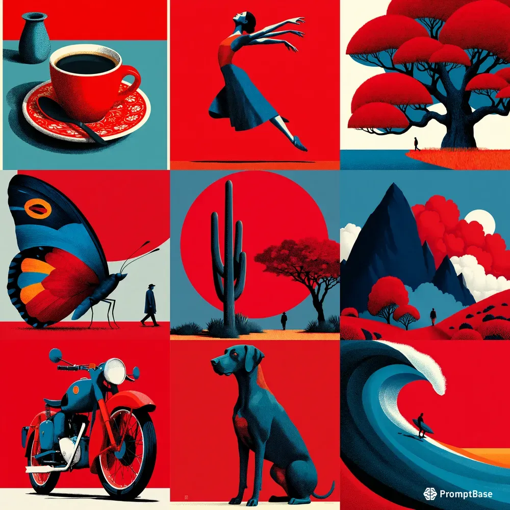 Screenprint Grain Bold Poster Art