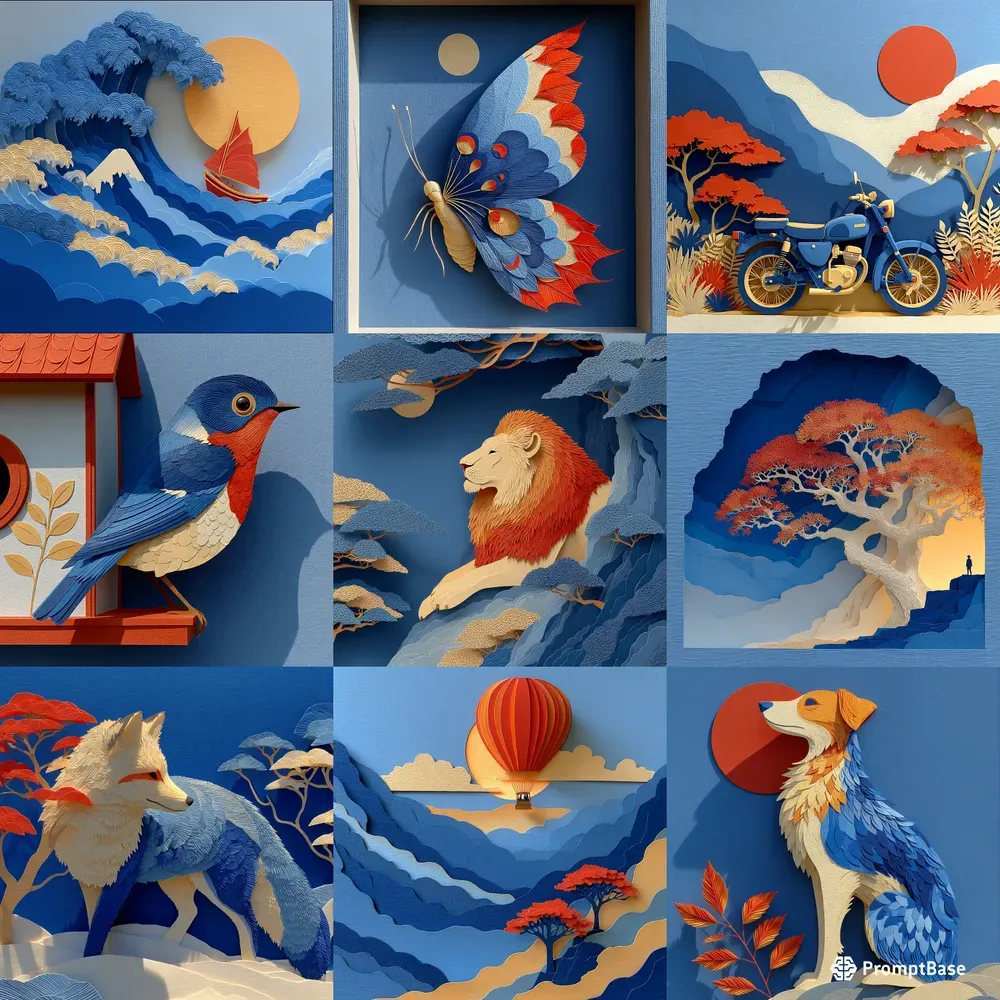Papercut Sunlit Diorama Craft Art
