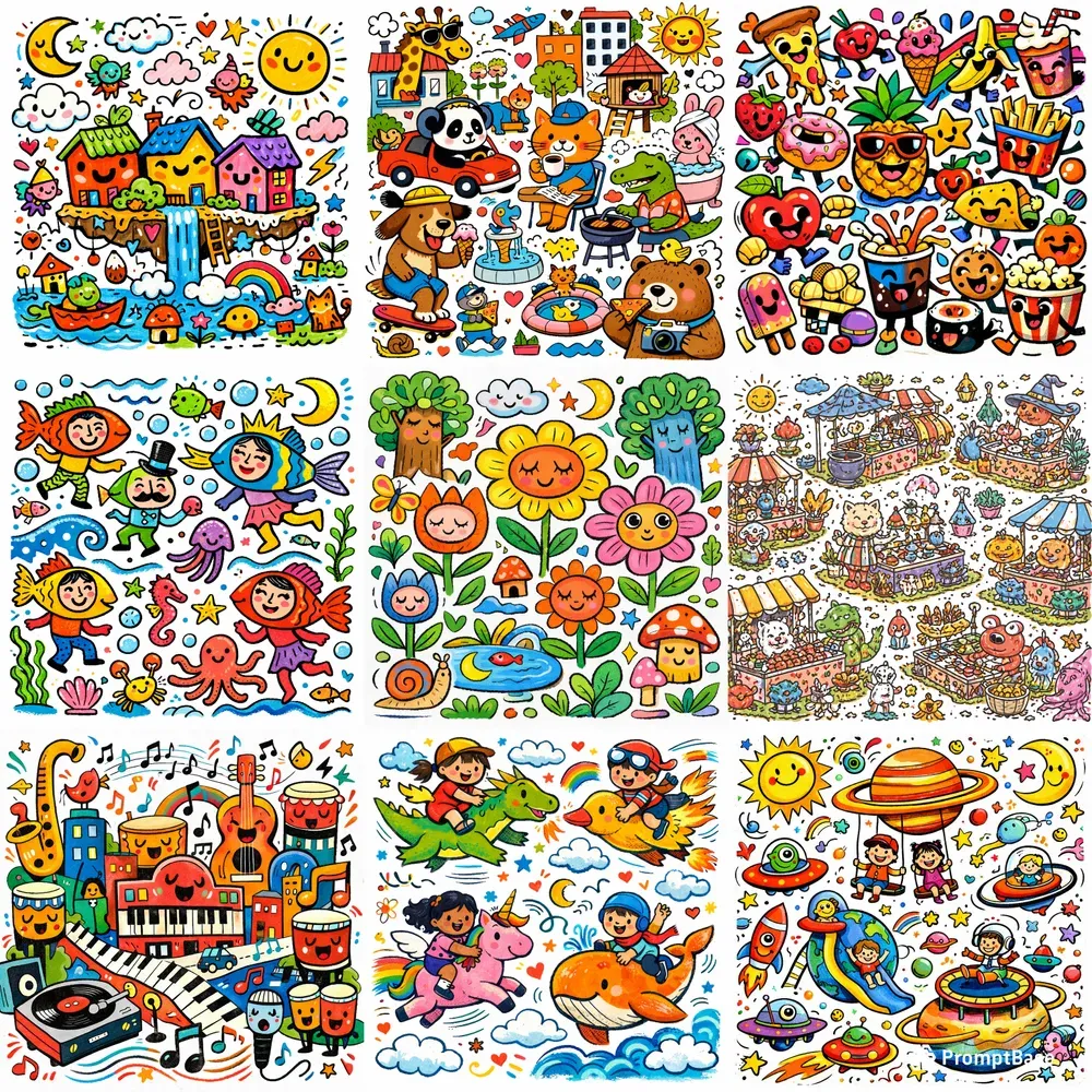 Naive Doodle Graffiti Art