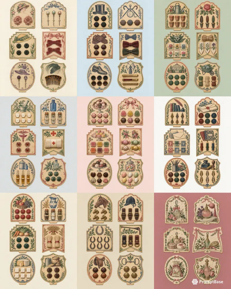 Shop Window Display Card Sheets