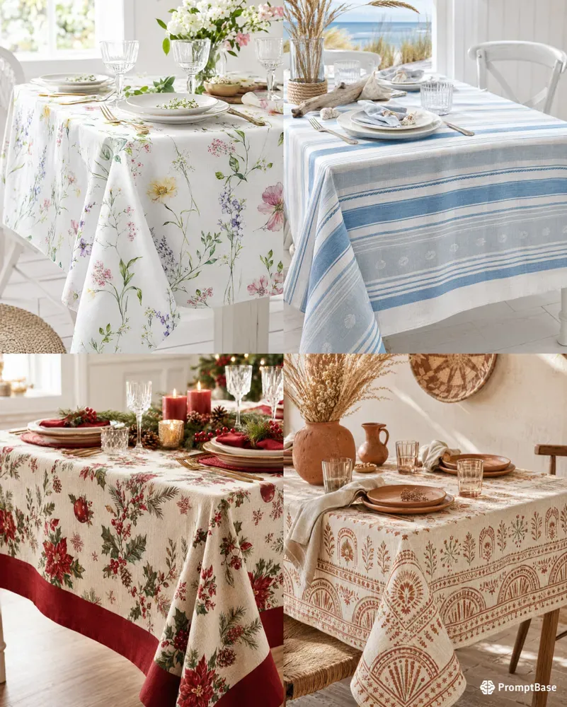 Tablecloth Linen Mockup Scenes