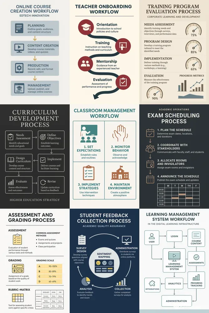Education Workflow Infographics