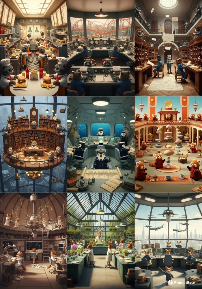 Whimsical Wes Anderson Anthro Worlds