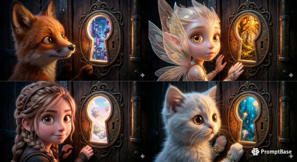 Whimsical Storybook Keyhole Fantasies
