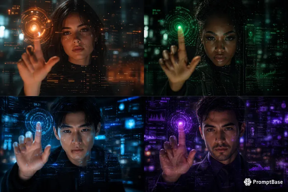 Futuristic Holographic Portraits