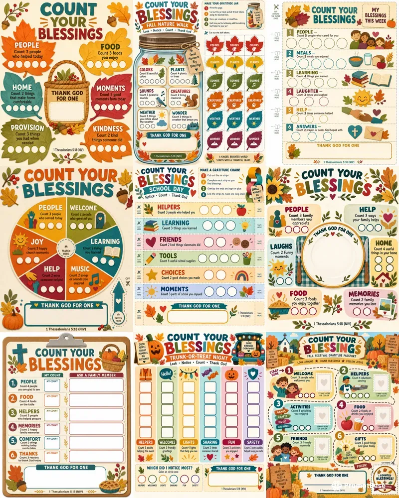 Christian Gratitude Count Kits