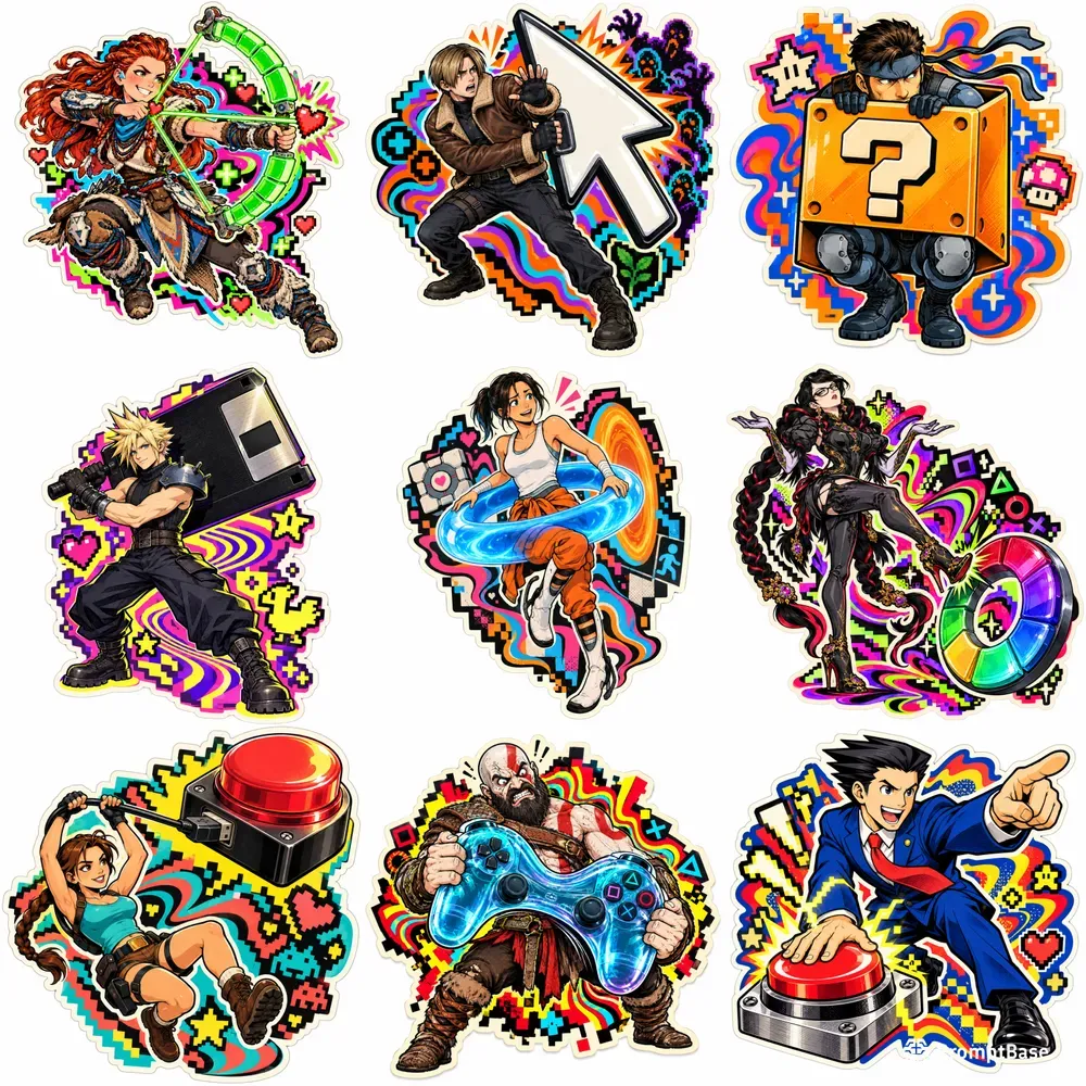 Psychedelic Akibapunk Game Stickers