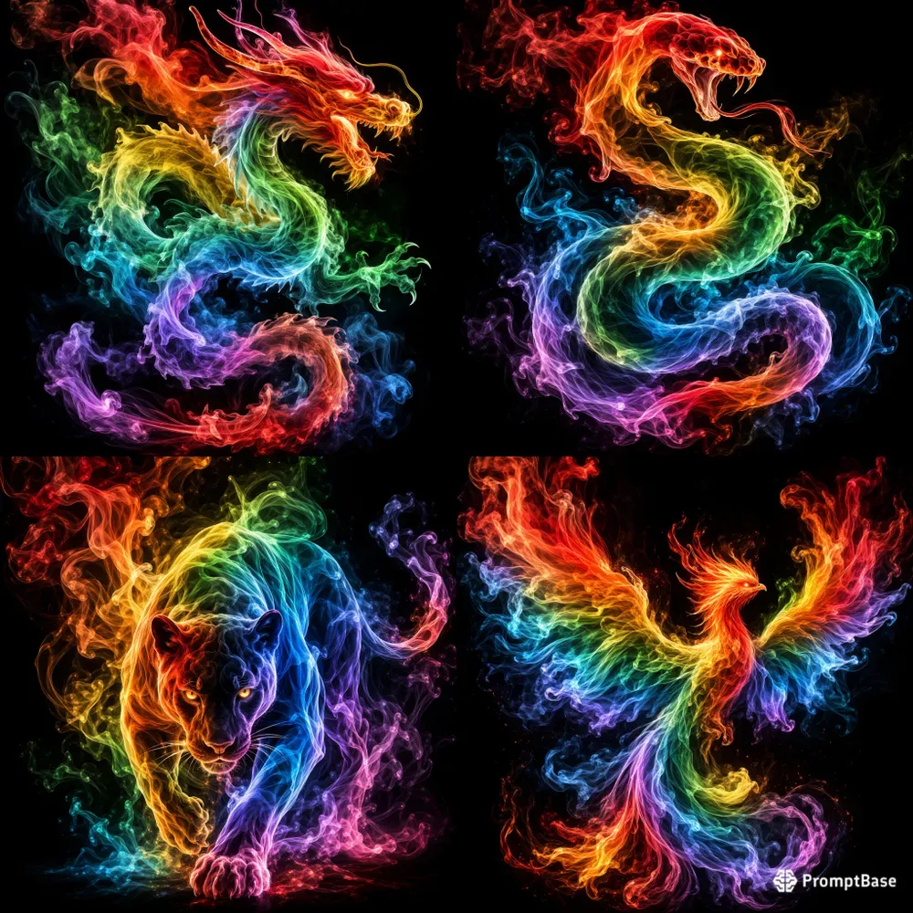 Color Smoke Art Sharp Focus Cinematic
