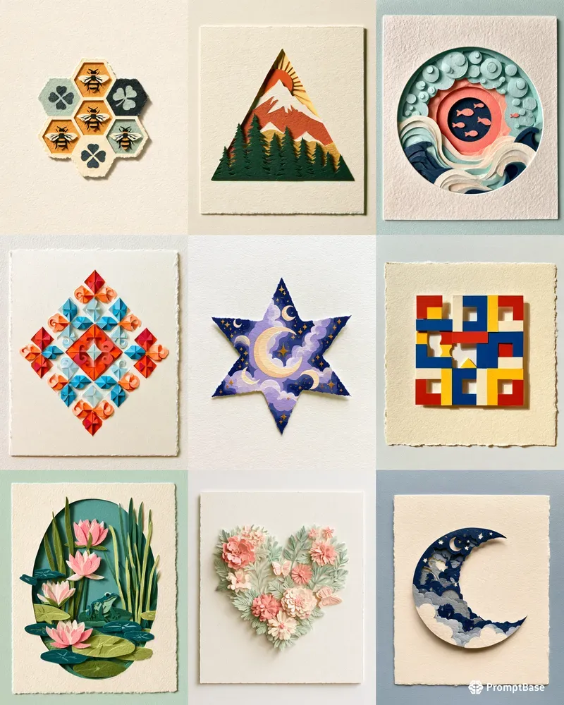 Paper Cut Shape Learning Cards