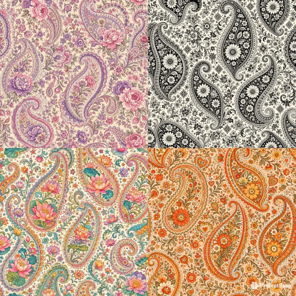 Vintage Floral Paisley Patterns