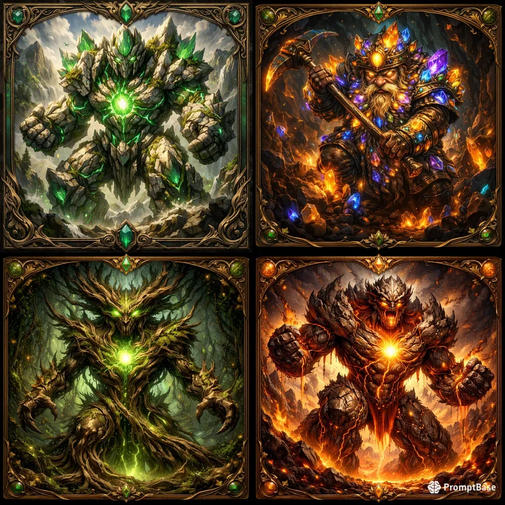 Earth Elemental Cards