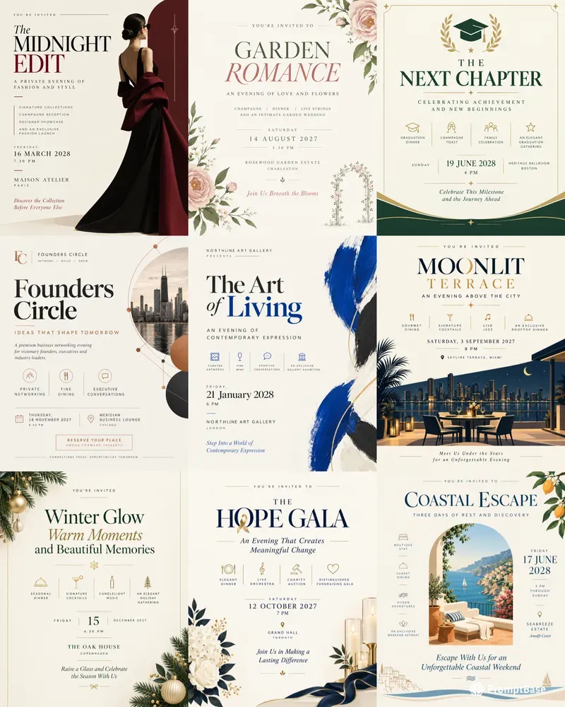 Elegant Invitation Design Frameworks