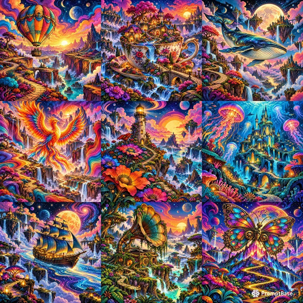 Psychedelic Surreal Dreamscape Art