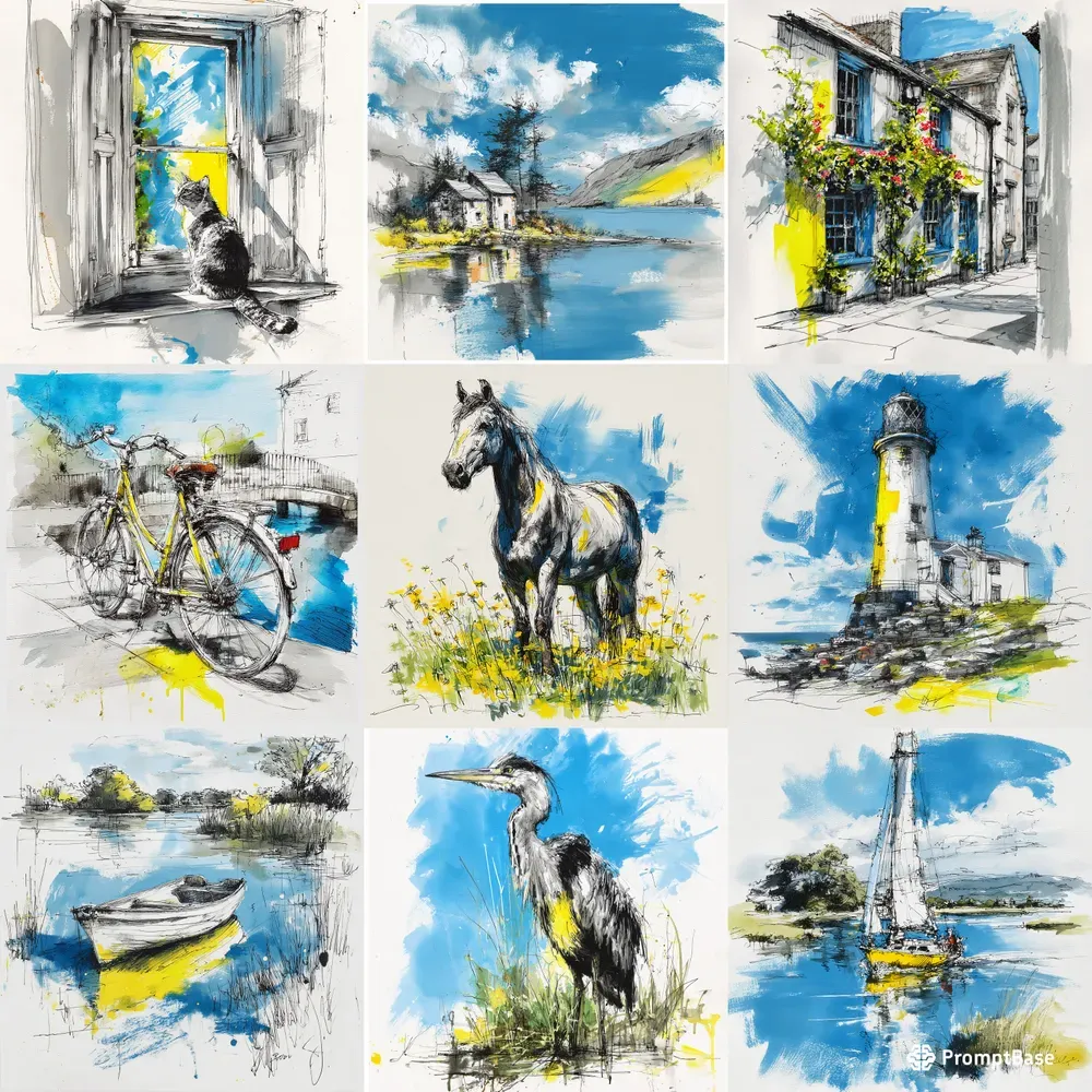 Loose Watercolor Sketches