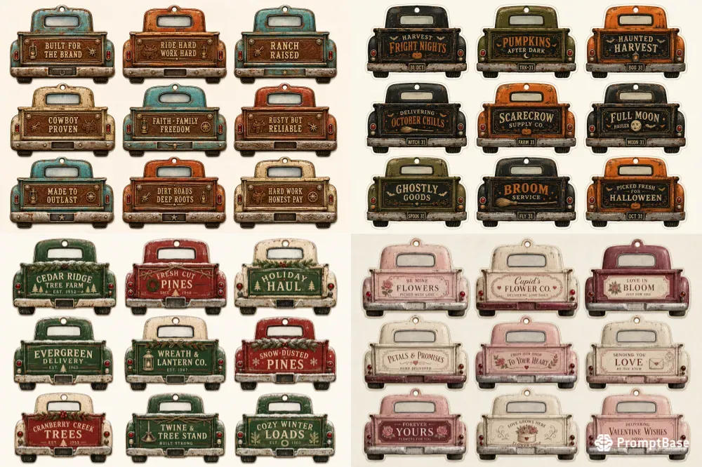 Vehicle Pickup Ephemera Tags