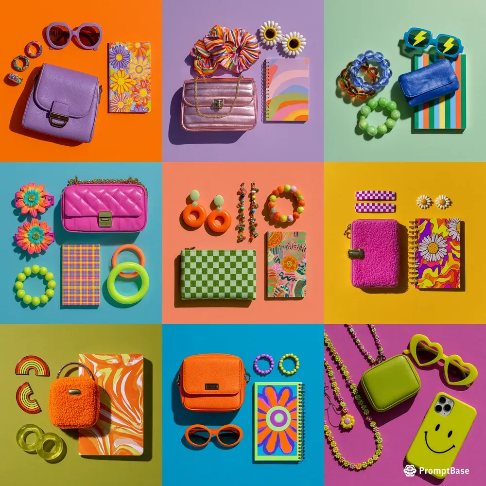 Fun Vibrant Flat Lays