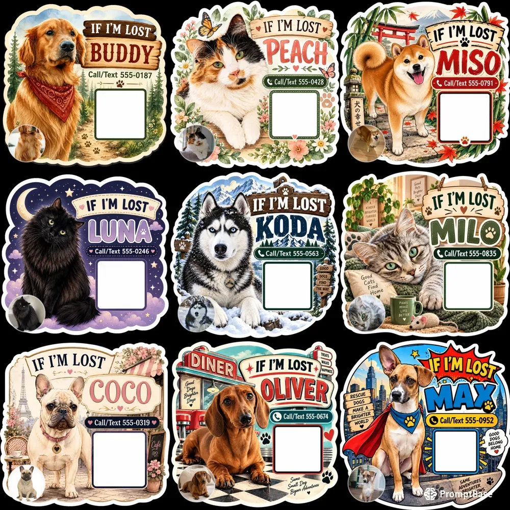 If Im Lost Pet Stickers