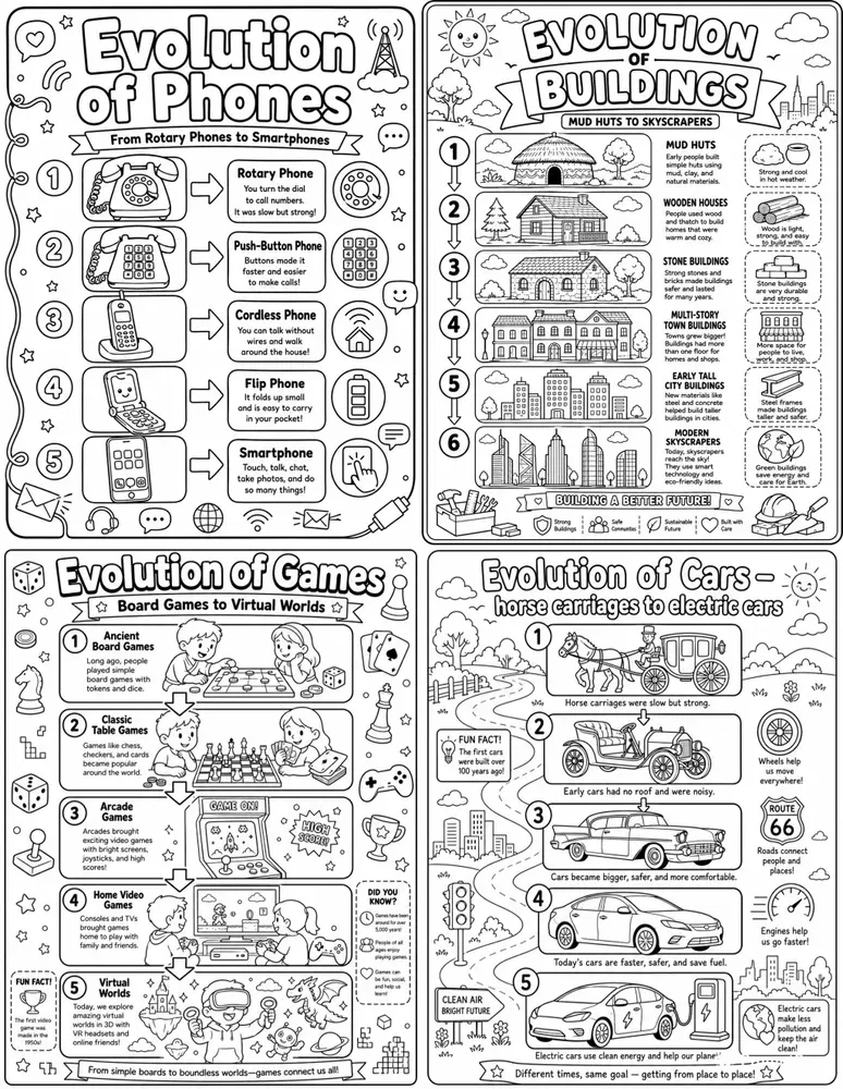 Coloring Book Evolution Learning