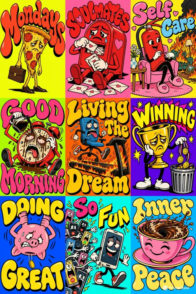 Existential Pop Art Cartoons