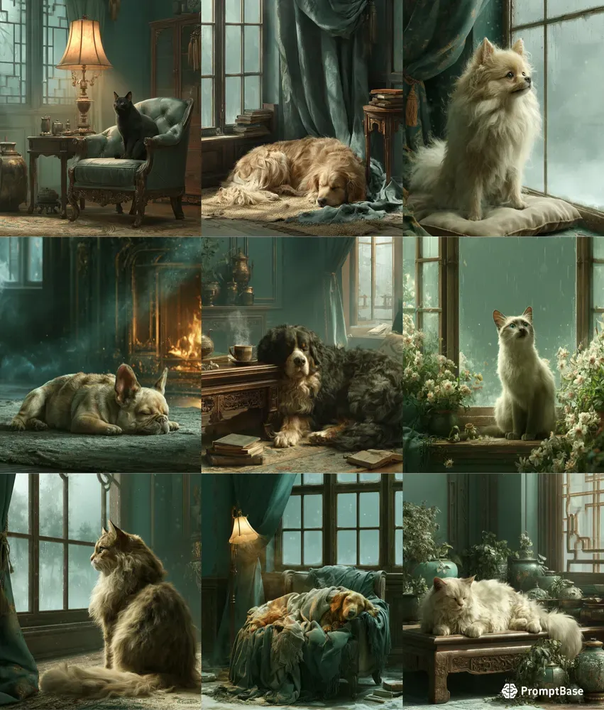Cozy Cinematic Pet Interiors