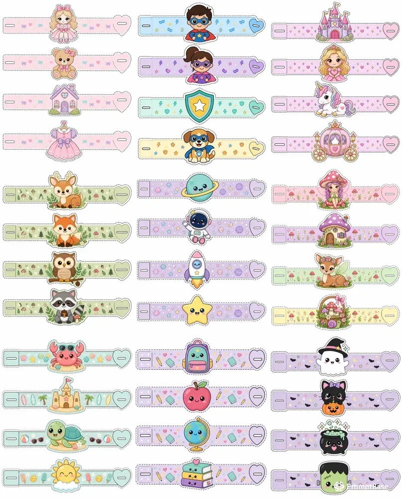 Printable Cute Paper Bracelet Generator