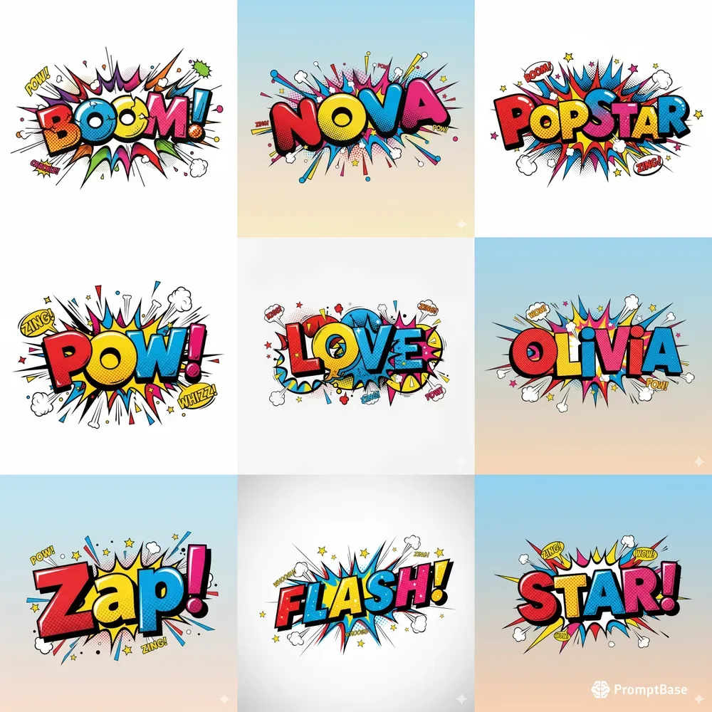 Pop Art Name Explosions