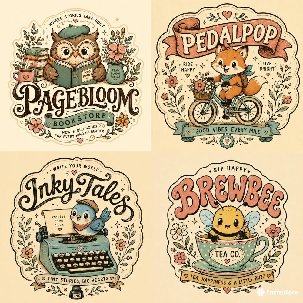 Whimsical Retro Mascot Logos