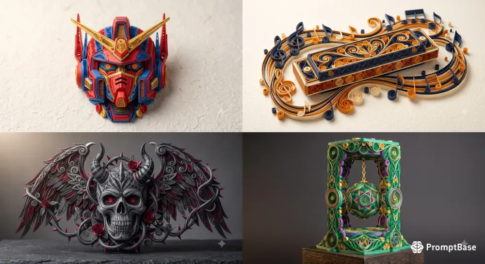 3D Paper Quilling Art