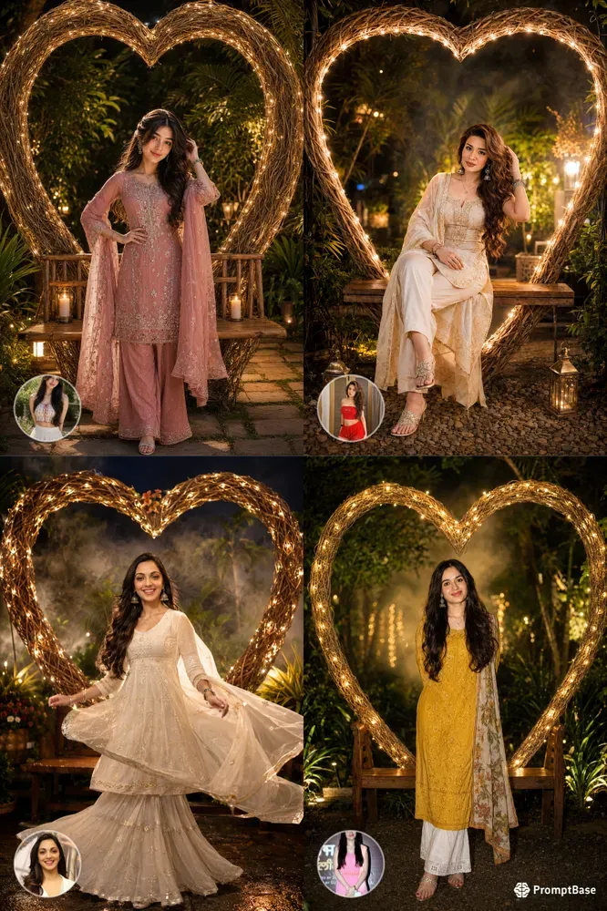 Romantic Heart Frame Portraits