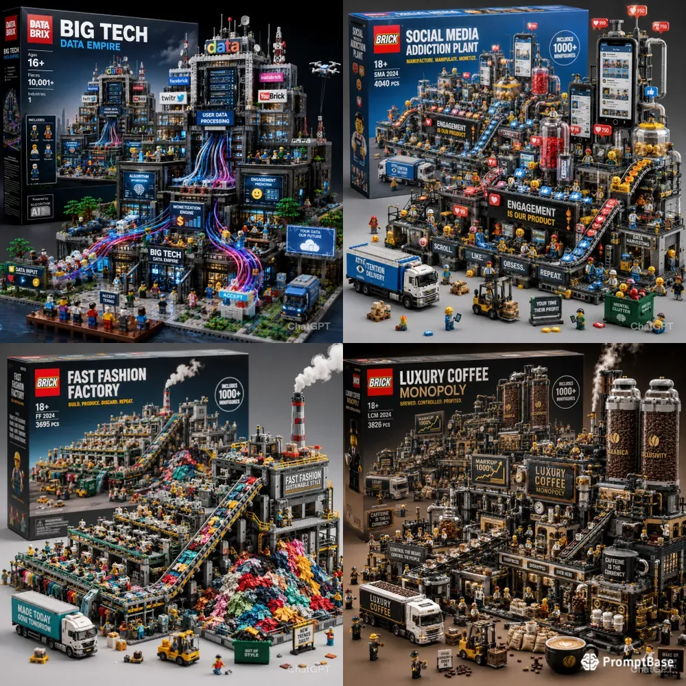 Satirical Brick Industry Dioramas