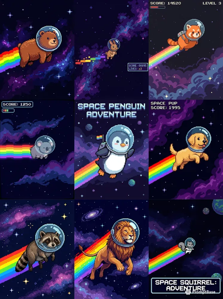16bit Retro Space Pixel Art
