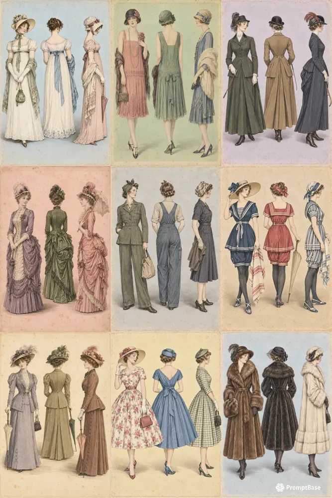 Vintage Fashion Plate Prints