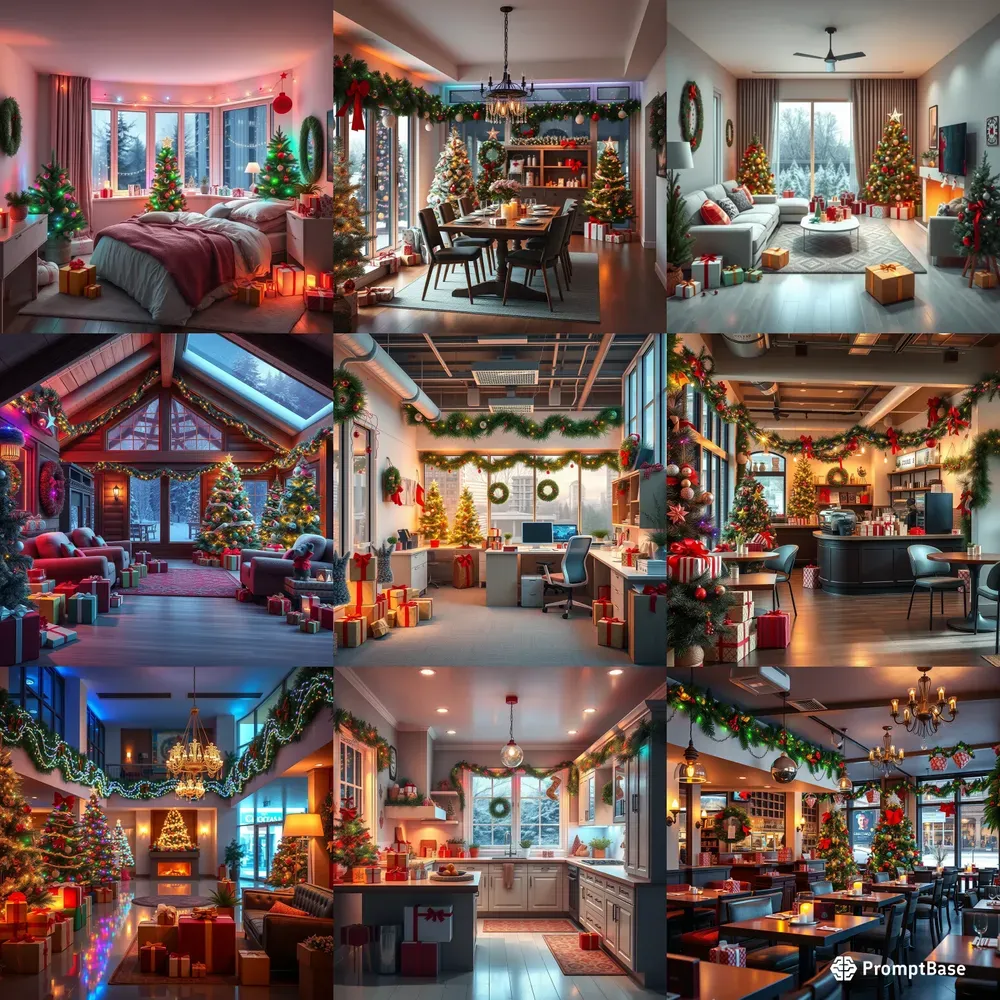 Cozy Christmas Decorated Places