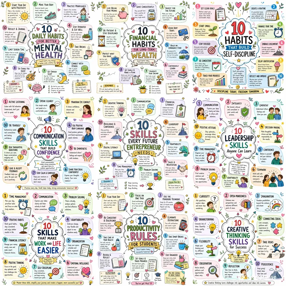 Life Skills Infographic Posters